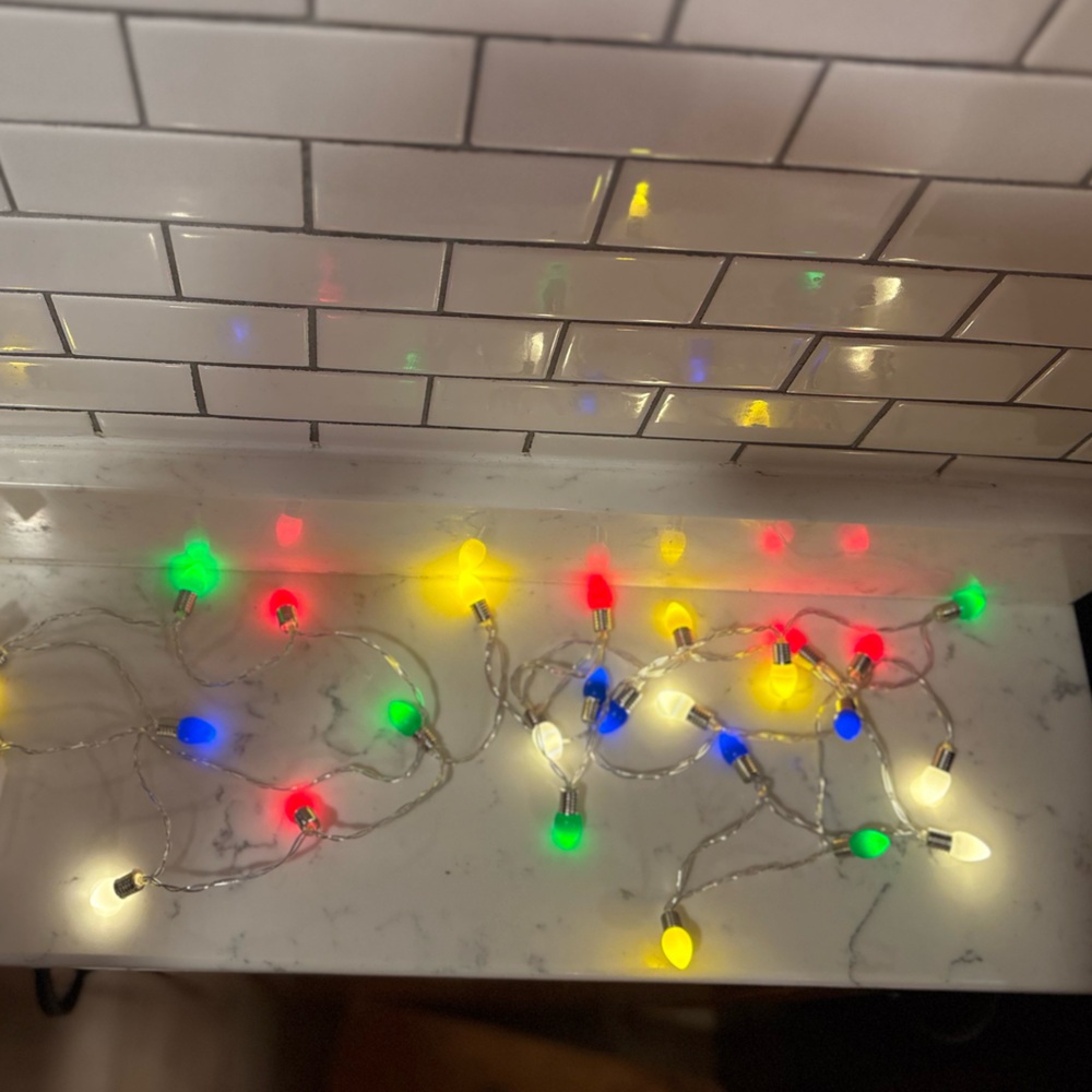Brand new small vintage style Christmas bulb lights